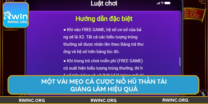 Một vài mẹo cá cược nổ hũ thần tài giáng lâm hiệu quả